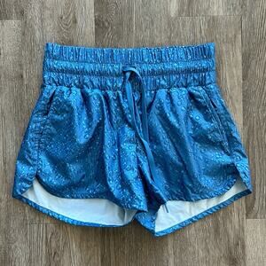 Zyia Active Blued Steel Bubbles Hi Rise Bomber Shorts Small Athletic